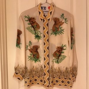 Escada blouse with koalas